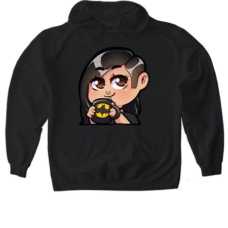 Chaos and Caffeine, a Black Gildan Softstyle Pullover Hoodie