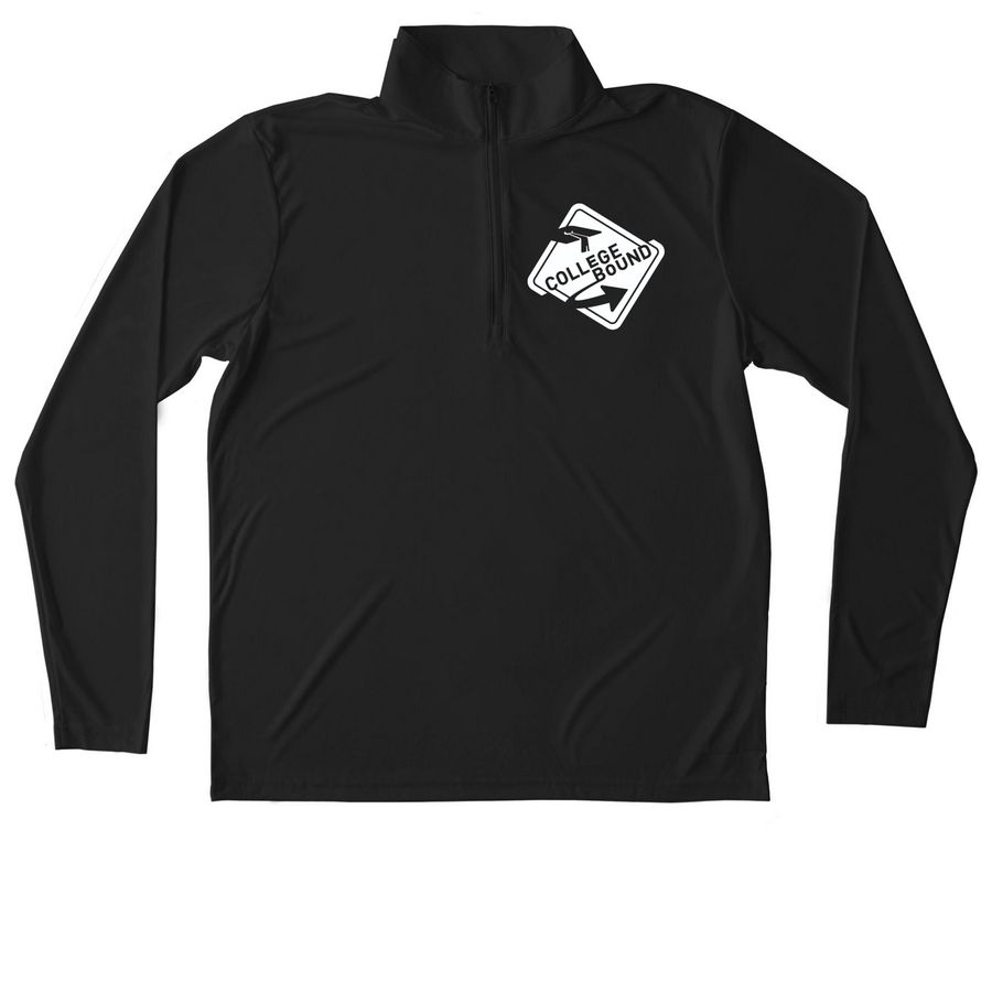College Bound Activewear, a Black Unisex Performance Quarter Zip Pullover