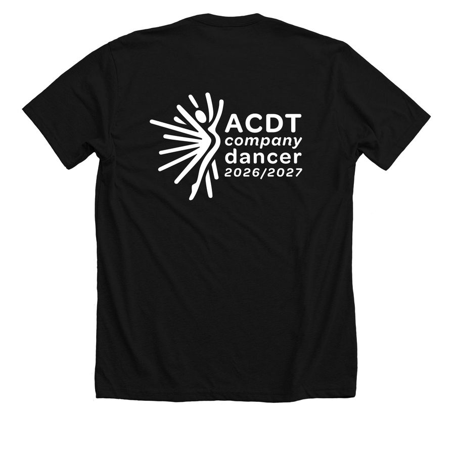 ACDT Company Dancer Tops, a Solid Black Blend Premium Unisex Tee (back-view)
