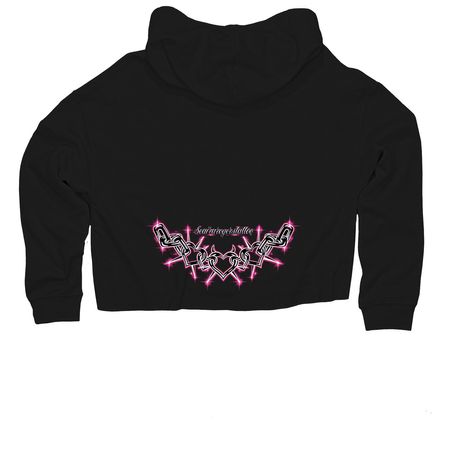 ink?d & co.&nbsp;, a Black Women?s Lightweight Cropped Hoodie (back-view)
