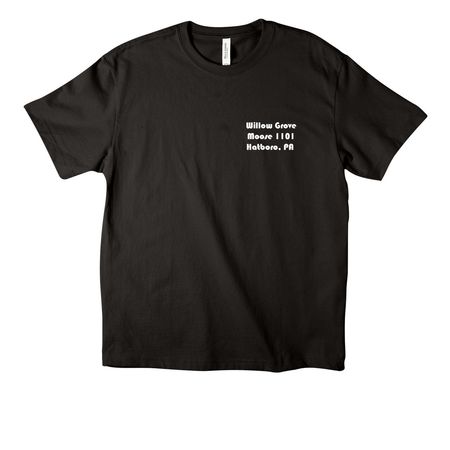 Willow Grove Moose Shirts, a Black Unisex Heavyweight Tee