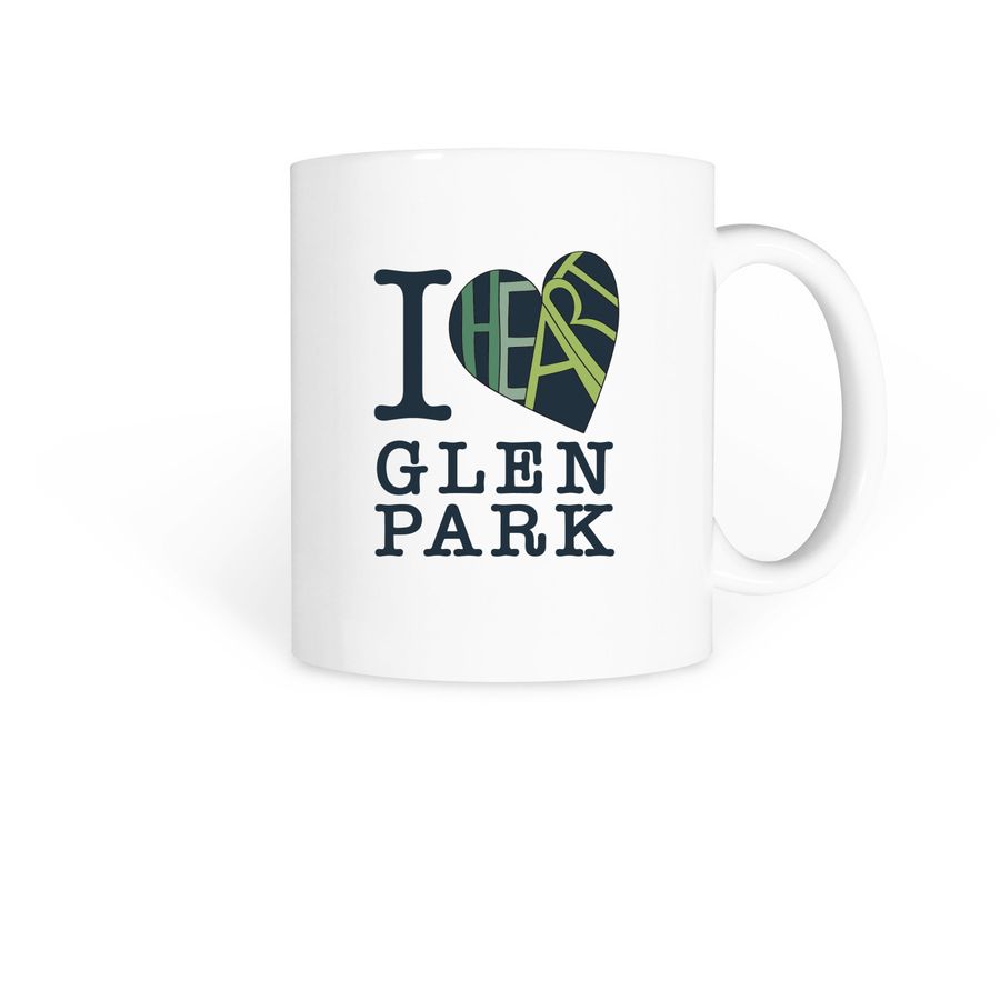 I HEART Glen Park Mug, a White Coffee Mug