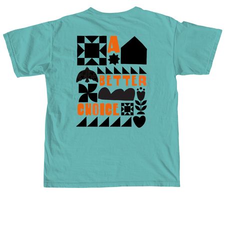Short Sleeve, a Seafoam Comfort Colors Unisex Tee (back-view)