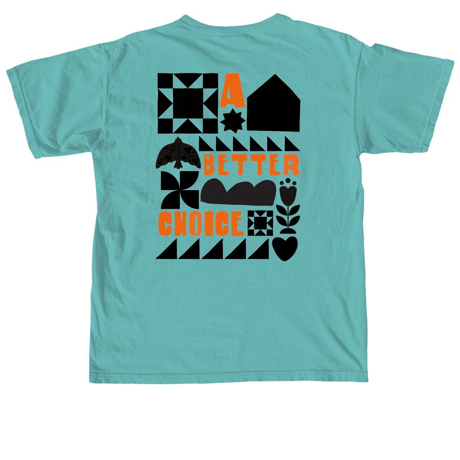 Short Sleeve, a Seafoam Comfort Colors Unisex Tee (back-view)