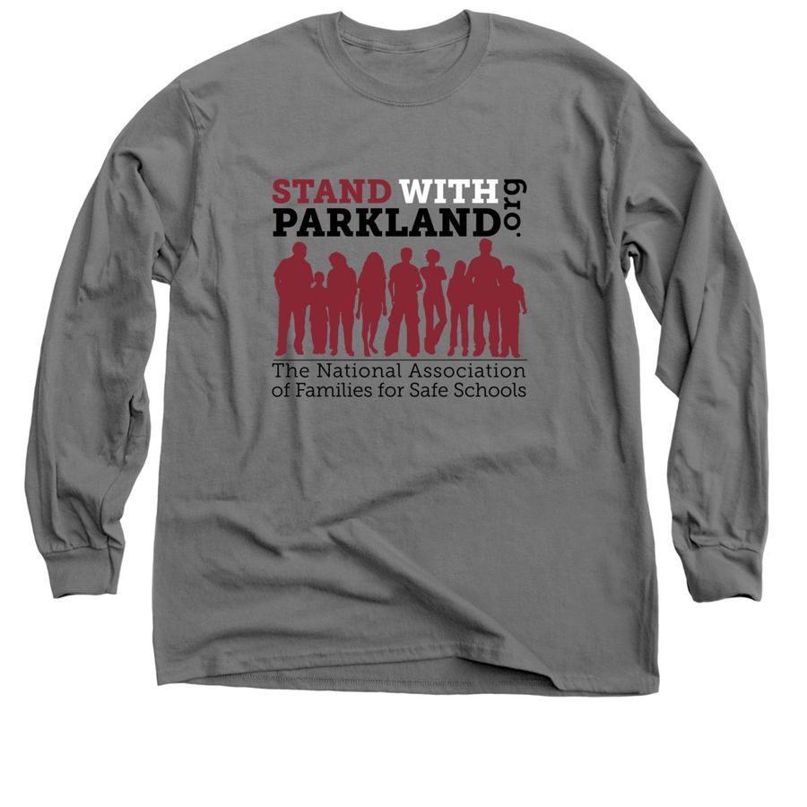 STAND WITH PARKLAND Apparel, a Charcoal Classic Long Sleeve Tee