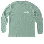 Follow the Shepherd RFK 204, a Heather Dusty Blue Premium Long Sleeve Tee (back-view)