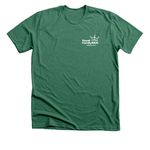 Follow the Shepherd RFK 204, a Heather Grass Green Premium Unisex Tee (back-view)