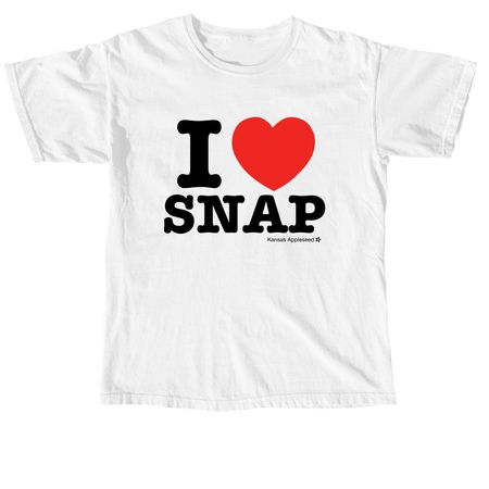 I&nbsp;? SNAP, a White Comfort Colors Unisex Tee
