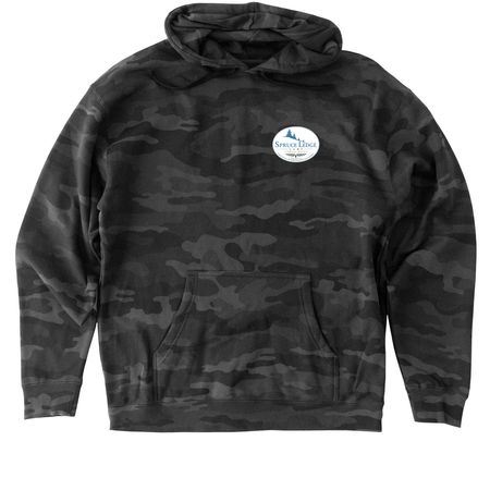 Spruce ledge ROUND 3, a Black Camo Heavyweight Camo Pullover Hoodie