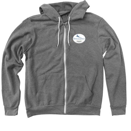 Spruce ledge ROUND 3, a Deep Heather Zip Up Hoodie