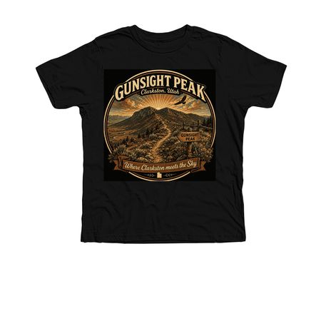 Gunsight Peak, a Solid Black Blend Premium Youth Tee