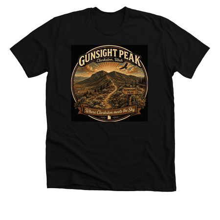 Gunsight Peak, a Solid Black Blend Premium Unisex Tee