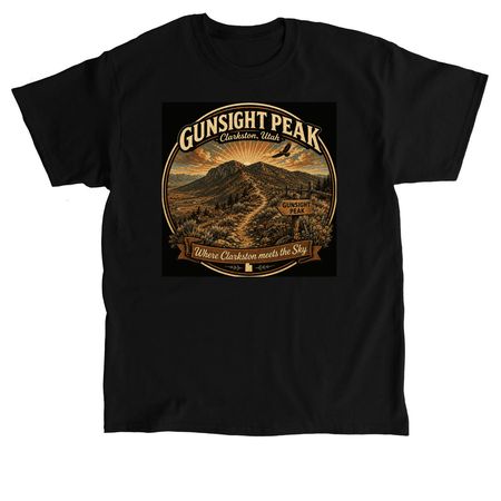 Gunsight Peak, a Black Classic Unisex Tee
