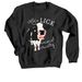 Let's LICK animal cruelty!, a Black Crewneck Sweatshirt