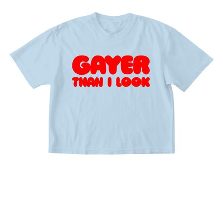 Gayer Than I Look Tee - Stacked Style, a Chambray Comfort Colors Boxy Tee
