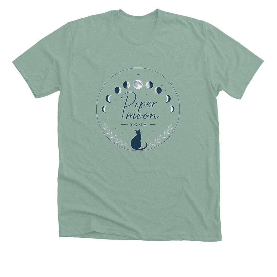 Phases, a Heather Dusty Blue Premium Unisex Tee