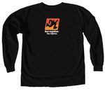 PLAIN LOGO T-SHIRTS AND SWEATSHIRTS, a Black Comfort Colors Long Sleeve Tee (back-view)