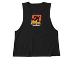PLAIN LOGO T-SHIRTS AND SWEATSHIRTS, a Deep Black Allmade Eco Triblend Women?s Muscle Tank (back-view)