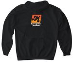 PLAIN LOGO T-SHIRTS AND SWEATSHIRTS, a Black Gildan Softstyle Pullover Hoodie (back-view)