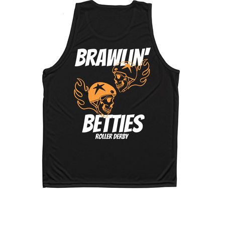 Too Hot to Block, a Black Unisex Performance Tank (back-view)