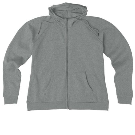 Paws With Passports back logo, a Aluminum Grey Heather Allmade Women?s Organic CVC Zip-Up Hoodie