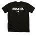 HUSKIES.&nbsp;, a Solid Black Blend Premium Unisex Tee