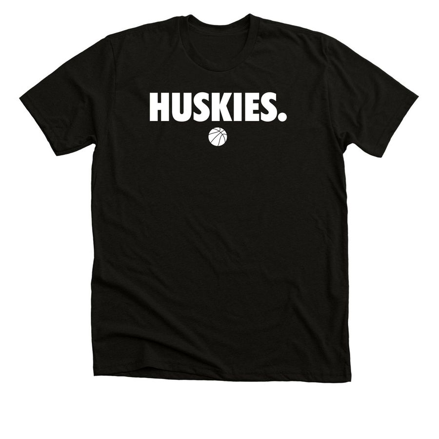 HUSKIES.&nbsp;, a Solid Black Blend Premium Unisex Tee