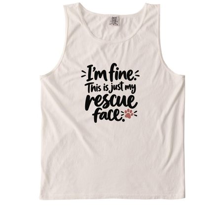 Rescue Face, a Ivory Comfort Colors Tank Top