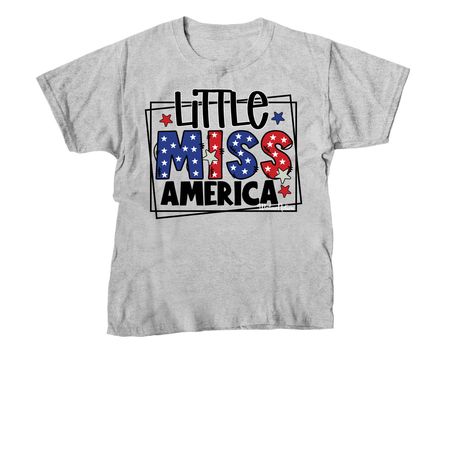 Little Miss America, a Sport Grey Youth Unisex Tee