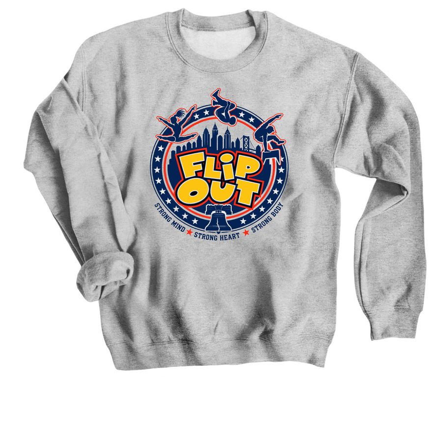Flippin' in Philly, a Sport Grey Crewneck Sweatshirt