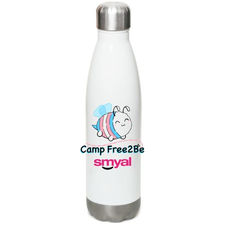 Camp Free2Be Water Bottle, a White Stainless Steel Water Bottle