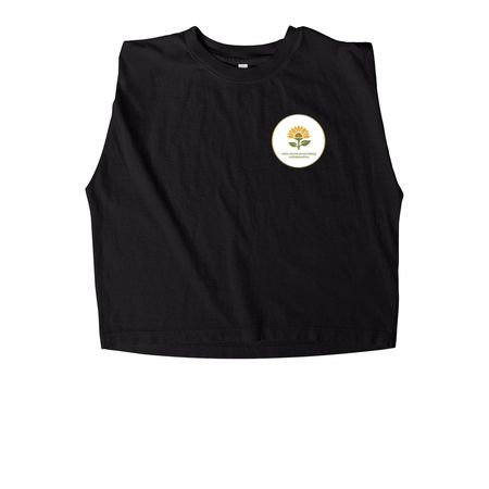 Ask me about SP!, a True Black Women's Heavyweight Garment Dye Muscle Tee