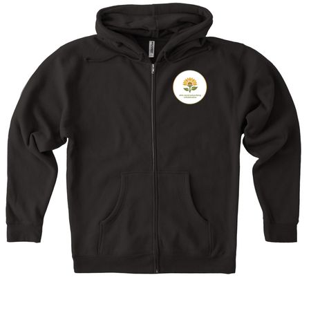 Ask me about SP!, a Black Heavyweight Zip Up Hoodie