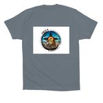 JMHA NM DESIGN TWO, a Steel Blue Premium Cotton Tee (back-view)