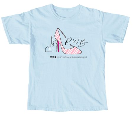 PWB Week 2026 Striped Logo Tee, a Chambray Comfort Colors Unisex Tee