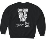 Denim Day 2, a Black Softstyle Crewneck Sweatshirt (back-view)