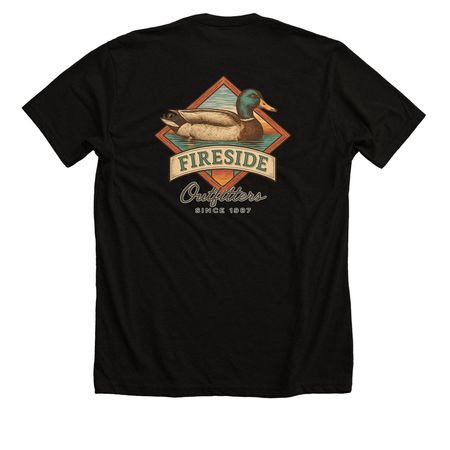 Duck Outfitters&nbsp;, a Solid Black Blend Premium Unisex Tee (back-view)