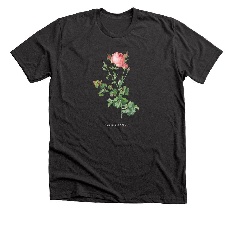 F*ck Cancer (dark colors), a Dark Grey Heather Premium Unisex Tee