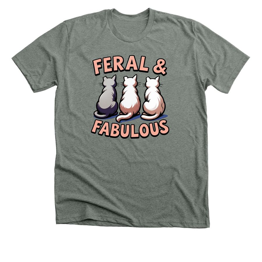 Support the Campus Cats, a Deep Heather Premium Unisex Tee