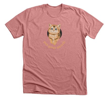 Pet Your Peach, a Heather Mauve Premium Unisex Tee