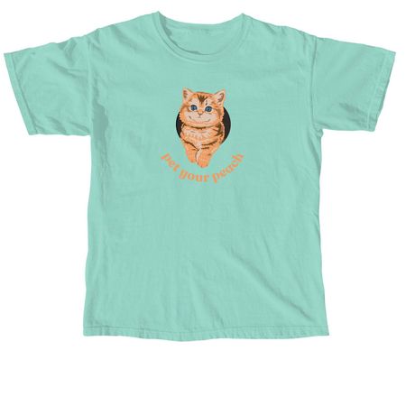Pet Your Peach, a Chalky Mint Comfort Colors Unisex Tee
