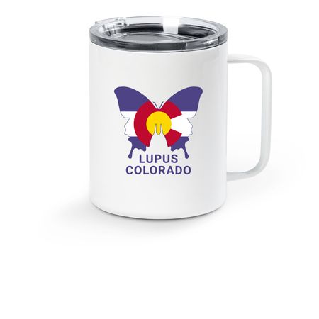 Lupus Colorado Travel Mug, a White Stainless Steel Travel Mug