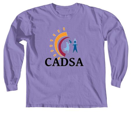 Color CADSA Logo Line, a Violet Comfort Colors Long Sleeve Tee