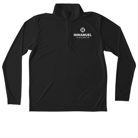 Immanuel Quarter Zip Pullover, a Black Unisex Performance Quarter Zip Pullover