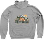 Story Haven Writing Club, a Athletic Heather Zip Up Hoodie (back-view)