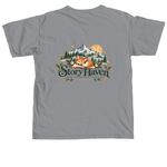 Story Haven Writing Club, a Granite Comfort Colors Unisex Tee (back-view)
