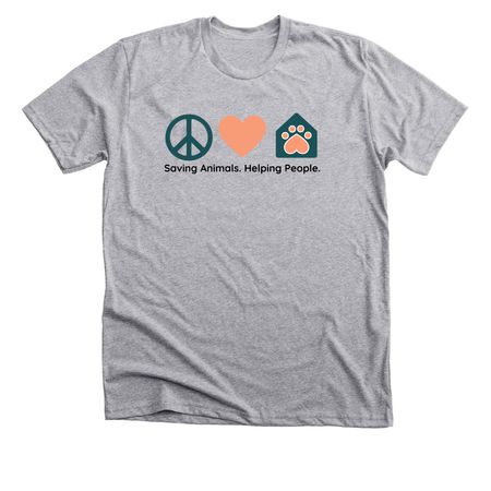 Peace. Love. MAC., a Athletic Heather Premium Unisex Tee
