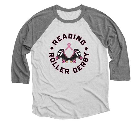RDG -&nbsp;Roll With Hope, a Premium Heather and Heather White 3/4 Sleeve Baseball Tee