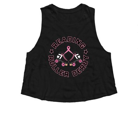 RDG -&nbsp;Roll With Hope, a Solid Black Blend Women?s Cropped Racerback Tank