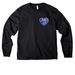Blueberry, a Black Unisex Heavyweight Long Sleeve Tee